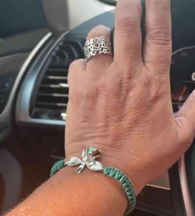 Pulsera Tejida Orquidea-andreacardona