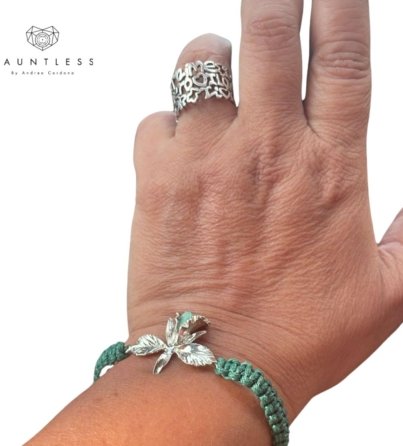 Pulsera-tejida-Dauntless-orquidea